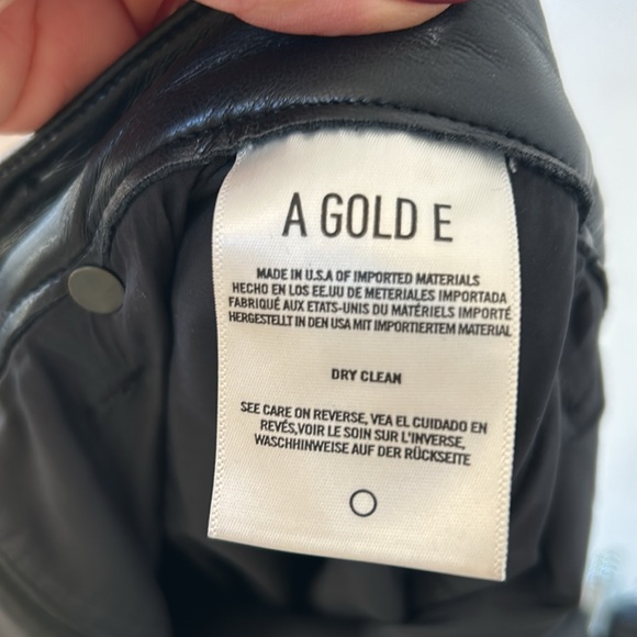 EUC AGOLDE Black Recycled Leather Pants (sz 27) - Picture 5 of 7